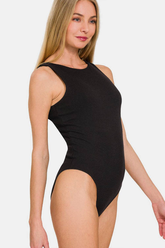 Zenana Ribbed Double Layered Bodysuit - Shop Style & More | Fresh Looks, Everyday Deals & Free Shipping
