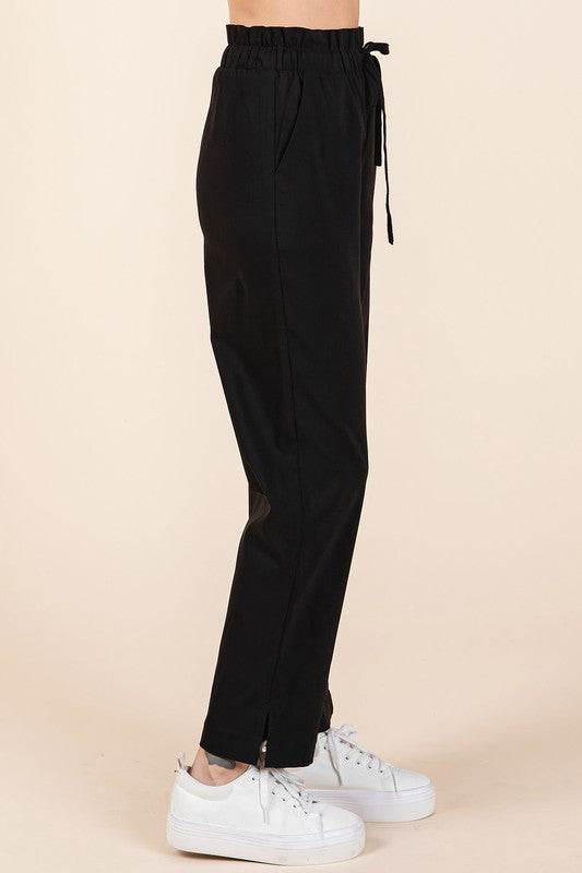 Mittoshop Paperbag Waist Tapered Straight Pants - Shop Style & More | Fresh Looks, Everyday Deals & Free Shipping
