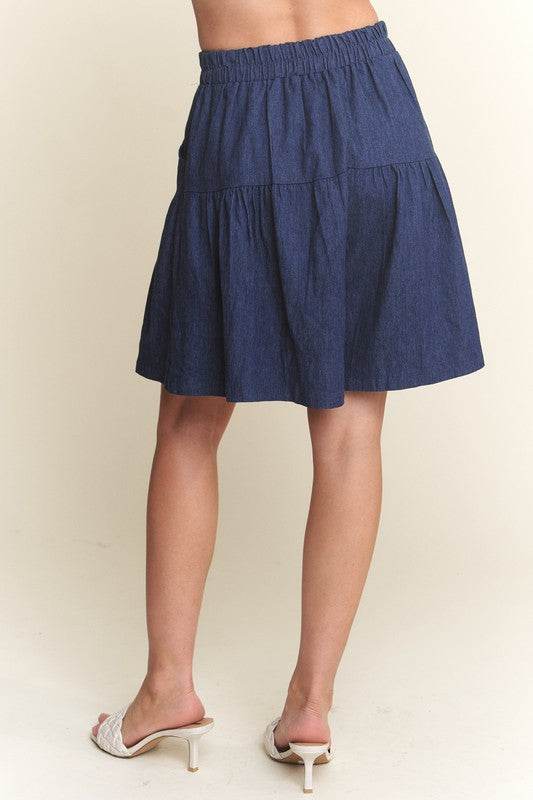 ADORA Elastic Waist Wide Leg Denim Shorts - Shop Style & More | Fresh Looks, Everyday Deals & Free Shipping