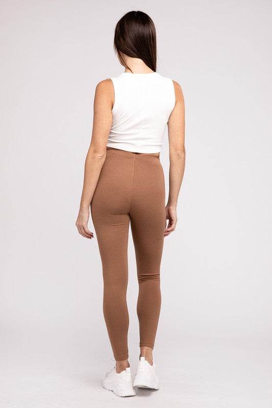 Premium Cotton Full-Length Leggings - Shop Style & More | Fresh Looks, Everyday Deals & Free Shipping