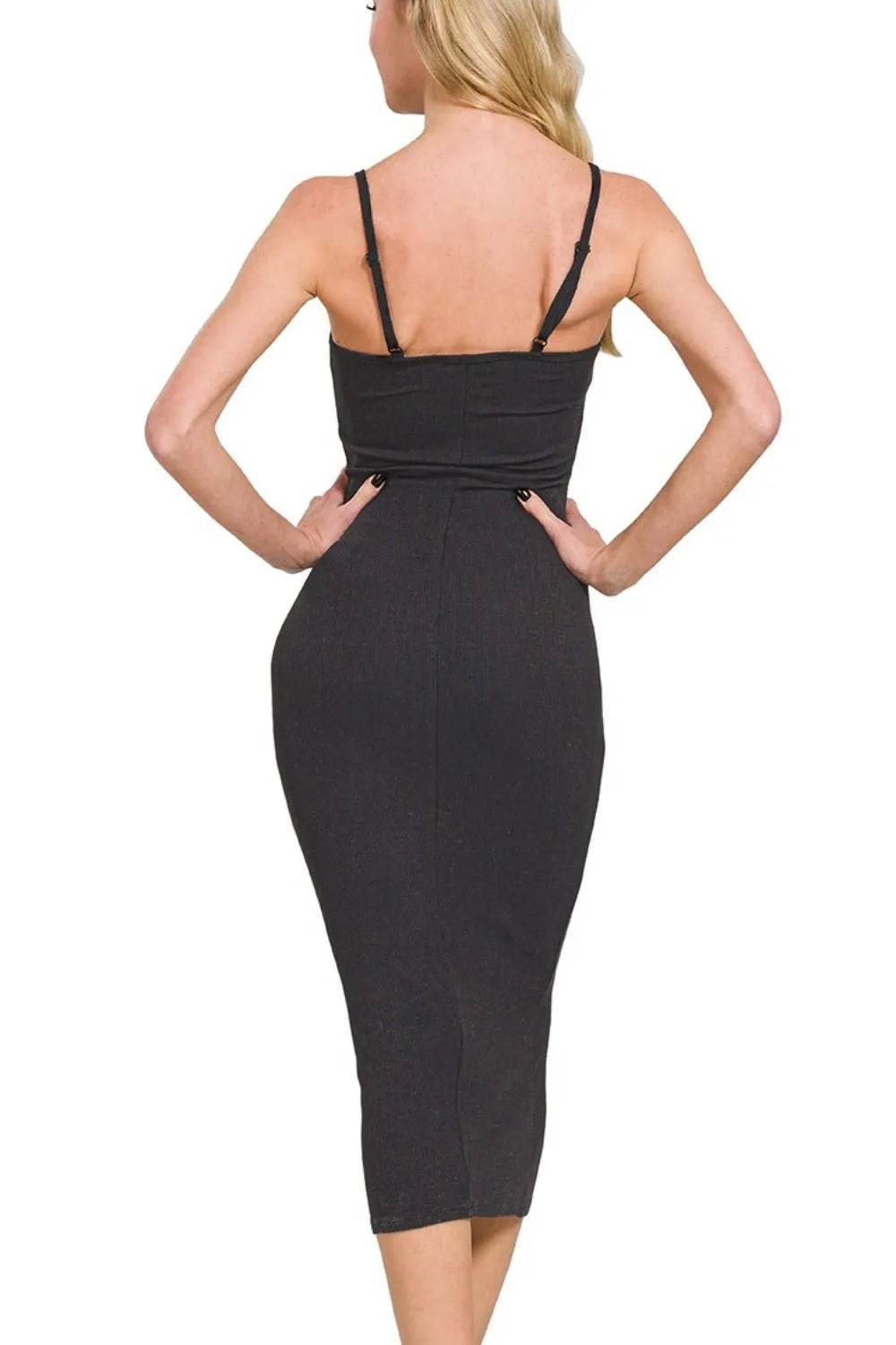 Zenana Ribbed Bodycon Midi Dress - Shop Style & More | Fresh Looks, Everyday Deals & Free Shipping