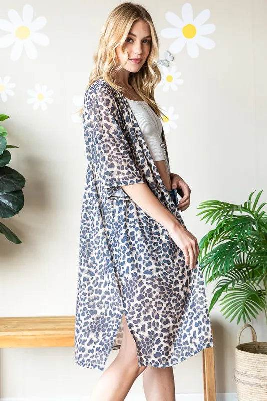 Heimish Full Size Leopard Open Front Cardigan Plus Size - Shop Style & More | Fresh Looks, Everyday Deals & Free Shipping