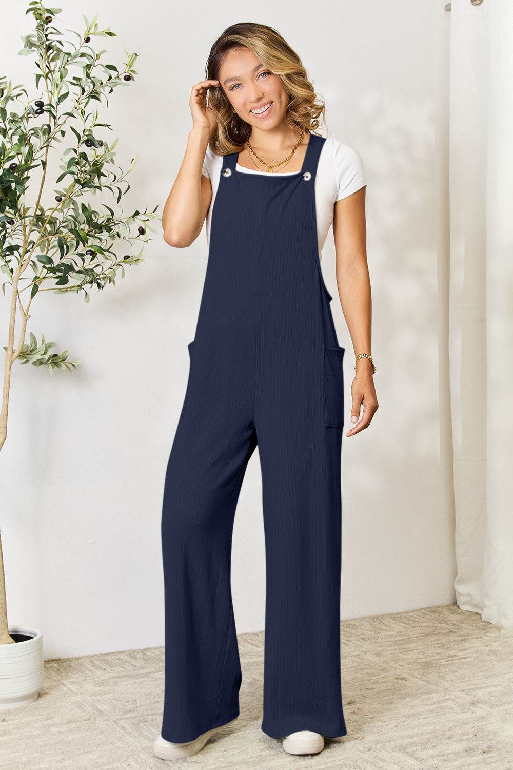 Double Take Full Size Wide Strap Overall with Pockets - Shop Style & More | Fresh Looks, Everyday Deals & Free Shipping