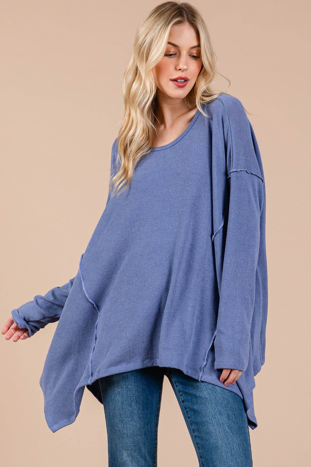 Ces Femme Asymmetrical Long Sleeve top - Shop Style & More | Fresh Looks, Everyday Deals & Free Shipping