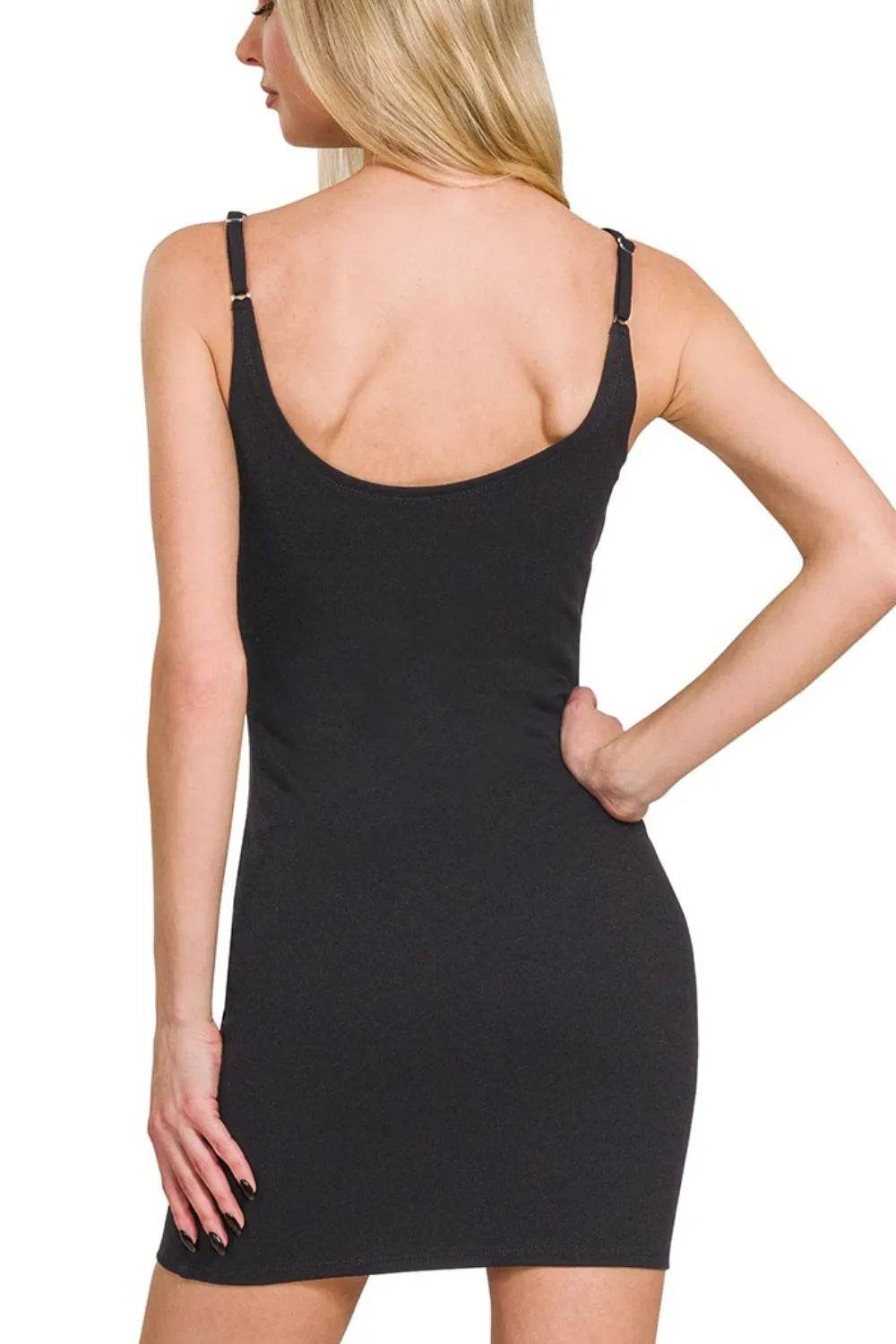 Zenana Ponte Spaghetti Strap Bodycon Mini Dress - Shop Style & More | Fresh Looks, Everyday Deals & Free Shipping