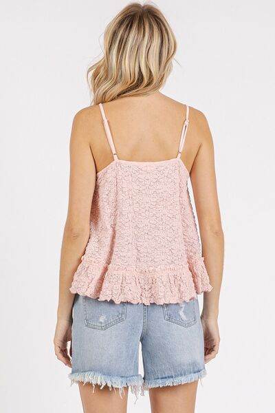 Mittoshop Textured V-Neck Cami - Shop Style & More | Fresh Looks, Everyday Deals & Free Shipping