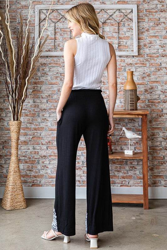 Heimish Full Size Solid Damask Casual Pants Plus Size - Shop Style & More | Fresh Looks, Everyday Deals & Free Shipping