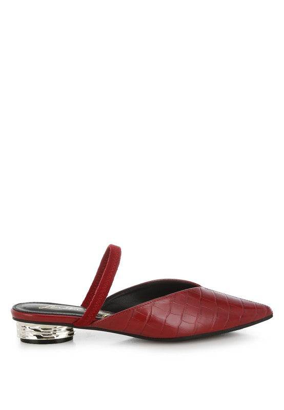 Renata Fantasy Heel Croco Mules - Shop Style & More | Fresh Looks, Everyday Deals & Free Shipping