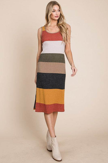 COLOR BLOCK CASUSAL DRESS - Shop Style & More | Fresh Looks, Everyday Deals & Free Shipping