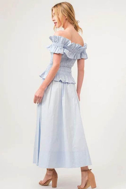 And The Why A-line Flowing Elastic Back Midi Skirt - Shop Style & More | Fresh Looks, Everyday Deals & Free Shipping