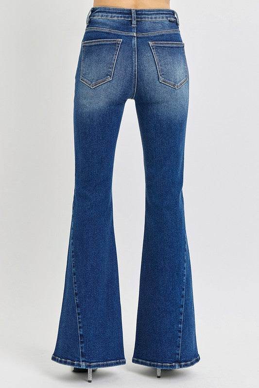 RISEN Distressed Button-Fly Flare Jeans - Shop Style & More | Fresh Looks, Everyday Deals & Free Shipping