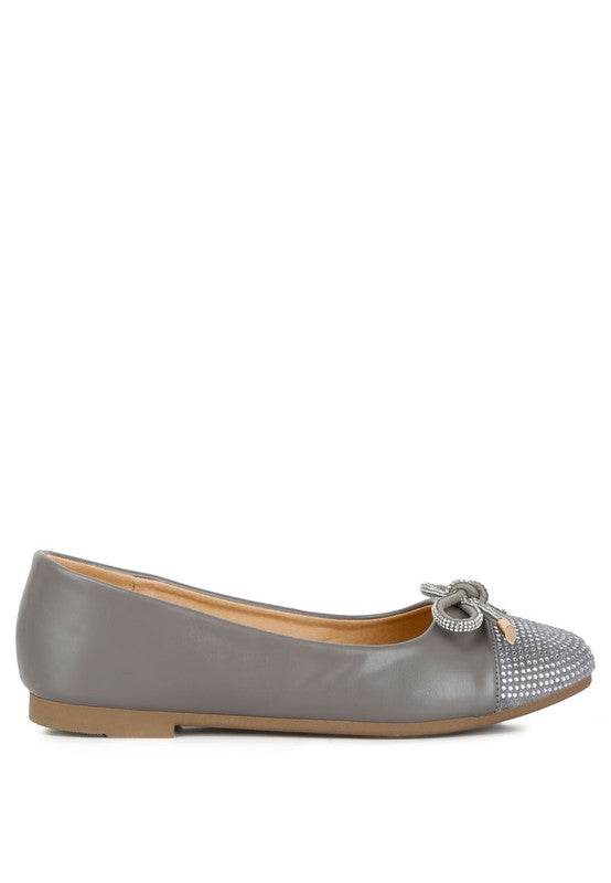 Aine Rhinestones Embellished Toe Cap Ballerinas - Shop Style & More | Fresh Looks, Everyday Deals & Free Shipping