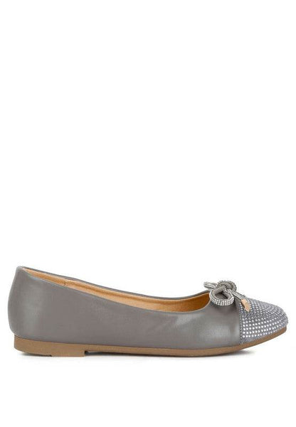 Aine Rhinestones Embellished Toe Cap Ballerinas - Shop Style & More | Fresh Looks, Everyday Deals & Free Shipping