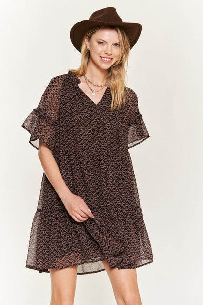 Floral print v-neck mini dress - Shop Style & More | Fresh Looks, Everyday Deals & Free Shipping