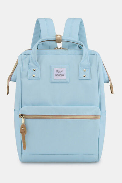 Himawari Waterproof Canvas Backpack Bag with Side Pockets Light Blue One Size Bags