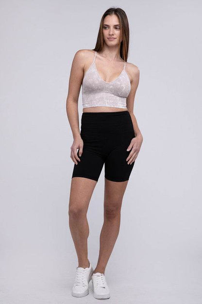 Washed Ribbed Bra Padded Tank Top - Shop Style & More | Fresh Looks, Everyday Deals & Free Shipping