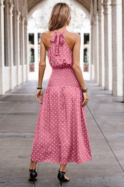 Halter Polka Dot Polka Dot Maxi Dress - Shop Style & More | Fresh Looks, Everyday Deals & Free Shipping