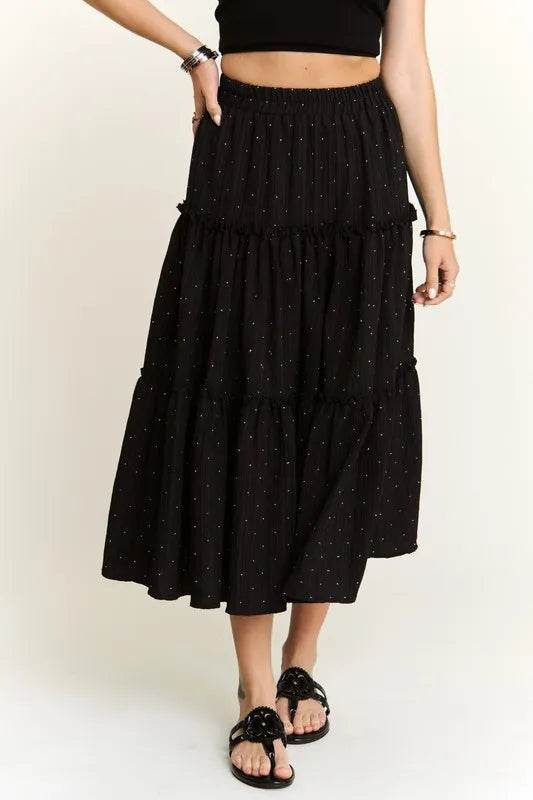 ADORA Rhinestone Accent Tiered Skirt - Shop Style & More | Fresh Looks, Everyday Deals & Free Shipping