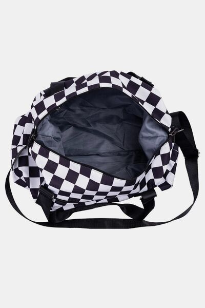 Zenana Checkered Multi-Pocket Travel Bag Bags