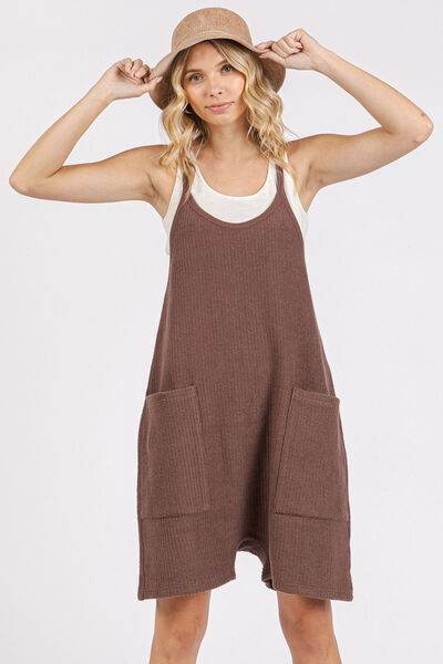 Mittoshop Scoop Neck Spaghetti Strap Overalls with Pockets - Shop Style & More | Fresh Looks, Everyday Deals & Free Shipping