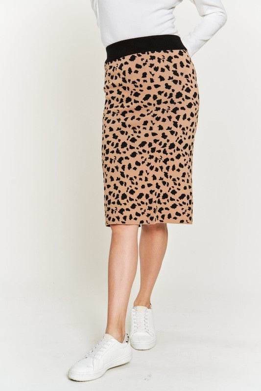 ANIMAL PRINT SWEATER SKIRTS KRS5026-2P - Shop Style & More | Fresh Looks, Everyday Deals & Free Shipping