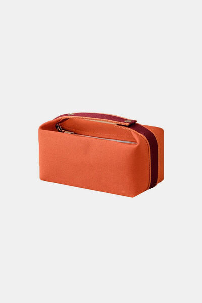 Zenana Waterproof Canvas Travel Cosmetic Bag Orange One Size Bags