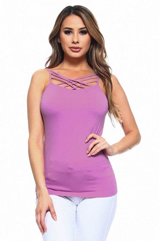 Womens Seamless Triple Criss-Cross Front Cami - Shop Style & More | Fresh Looks, Everyday Deals & Free Shipping
