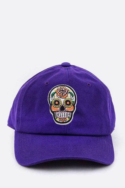 Sugar Skull Patch Cotton Cap - Shop Style & More | Fresh Looks, Everyday Deals & Free Shipping