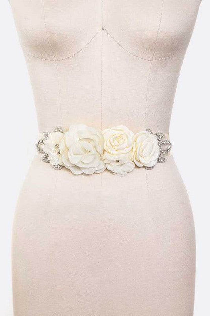 Mix Georgette Flower Embellished Sash Belt - Shop Style & More | Fresh Looks, Everyday Deals & Free Shipping