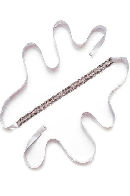 Glitter Trim Rhinestone Skinny Sash Belt - Shop Style & More | Fresh Looks, Everyday Deals & Free Shipping