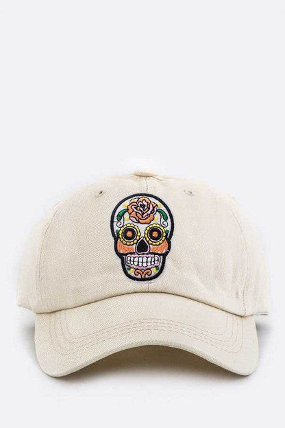 Sugar Skull Patch Cotton Cap - Shop Style & More | Fresh Looks, Everyday Deals & Free Shipping