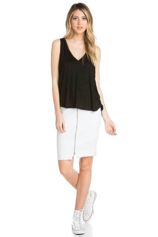 high low v-neck open side tank top - Shop Style & More | Fresh Looks, Everyday Deals & Free Shipping
