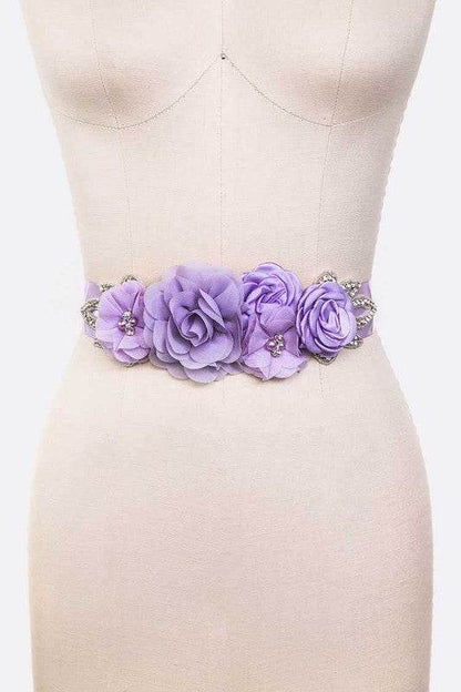 Mix Georgette Flower Embellished Sash Belt - Shop Style & More | Fresh Looks, Everyday Deals & Free Shipping