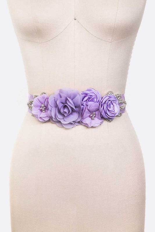 Mix Georgette Flower Embellished Sash Belt - Shop Style & More | Fresh Looks, Everyday Deals & Free Shipping