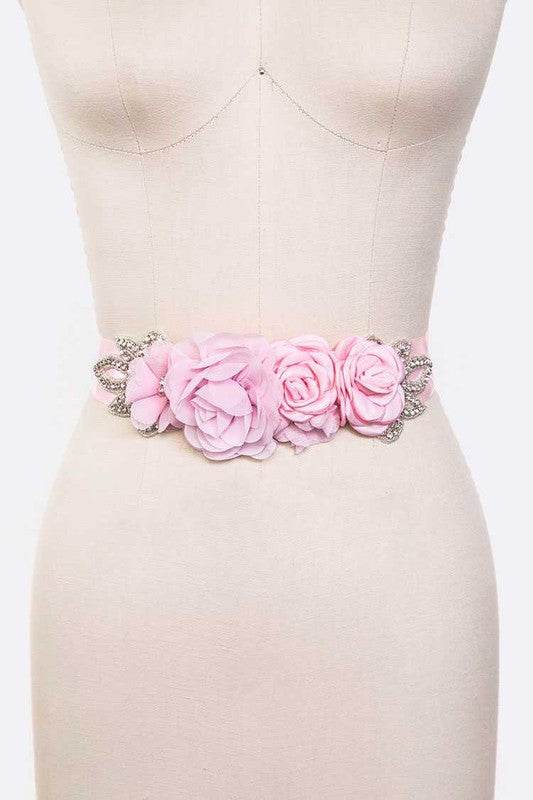 Mix Georgette Flower Embellished Sash Belt - Shop Style & More | Fresh Looks, Everyday Deals & Free Shipping