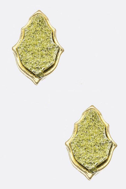 Druzy Leaf Stud Earrings - Shop Style & More | Fresh Looks, Everyday Deals & Free Shipping
