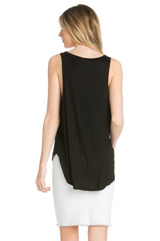 high low v-neck open side tank top - Shop Style & More | Fresh Looks, Everyday Deals & Free Shipping