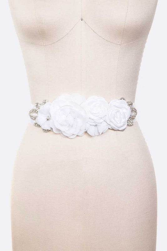 Mix Georgette Flower Embellished Sash Belt - Shop Style & More | Fresh Looks, Everyday Deals & Free Shipping