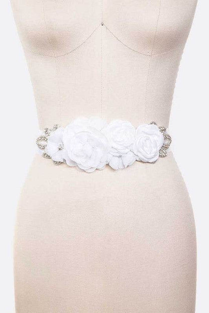 Mix Georgette Flower Embellished Sash Belt - Shop Style & More | Fresh Looks, Everyday Deals & Free Shipping