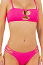 Two Piece Bikini with Lace Cut Out Hot Pink Swimwear - 2 Pieces Bikinis
