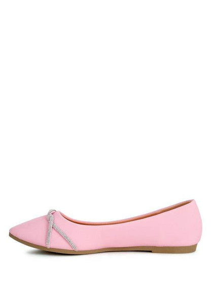Playasu Rhinestone Faux Leather Ballerinas - Shop Style & More | Fresh Looks, Everyday Deals & Free Shipping