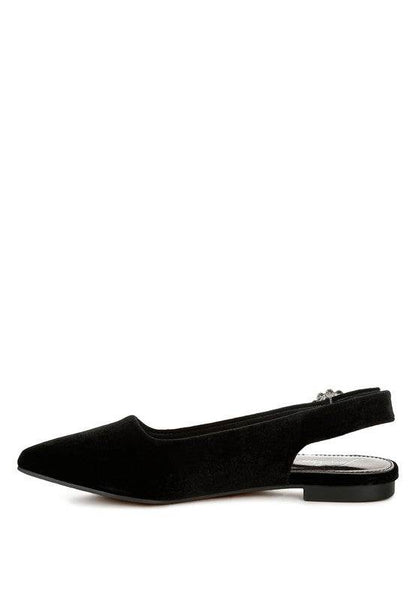Dolan Velvet Slingback Flat Sandals - Shop Style & More | Fresh Looks, Everyday Deals & Free Shipping