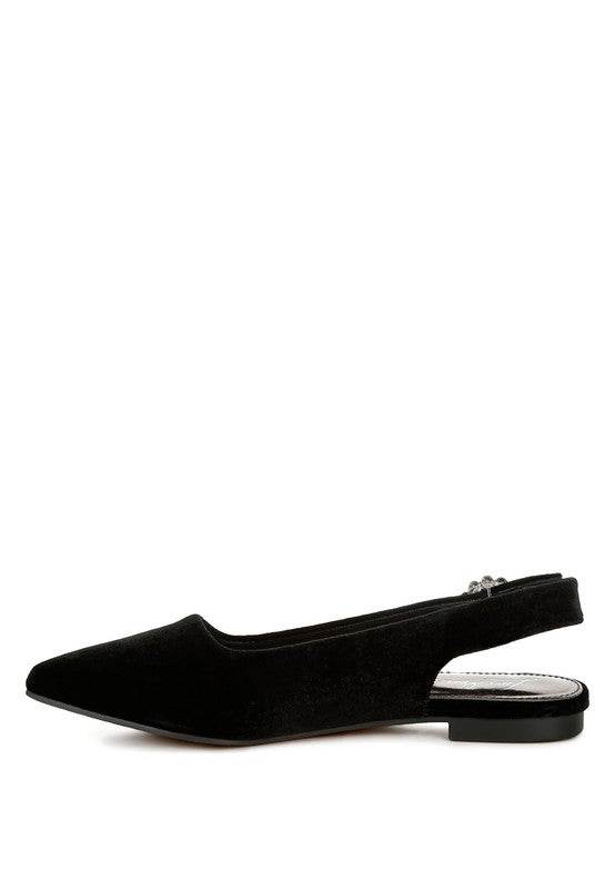 Dolan Velvet Slingback Flat Sandals - Shop Style & More | Fresh Looks, Everyday Deals & Free Shipping