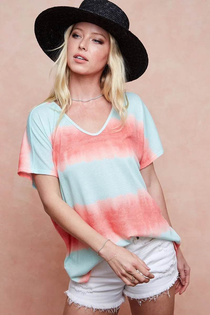 BiBi Tiedye Printed Hacci Knit Top - Shop Style & More | Fresh Looks, Everyday Deals & Free Shipping