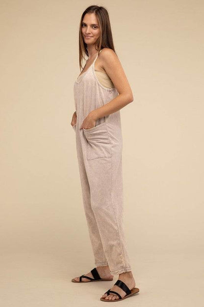 Washed Spaghetti Straps Overalls with Pockets - Shop Style & More | Fresh Looks, Everyday Deals & Free Shipping