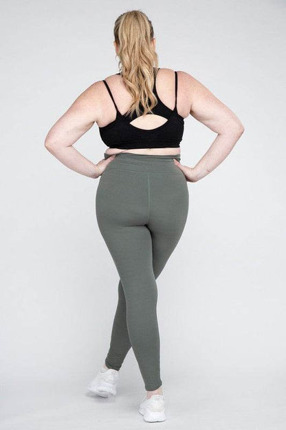 Plus Size V Waist Full Length Leggings - Shop Style & More | Fresh Looks, Everyday Deals & Free Shipping