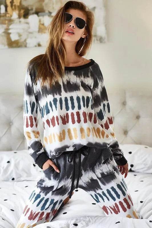 BiBi Tie Dye Print French Terry Top - Shop Style & More | Fresh Looks, Everyday Deals & Free Shipping