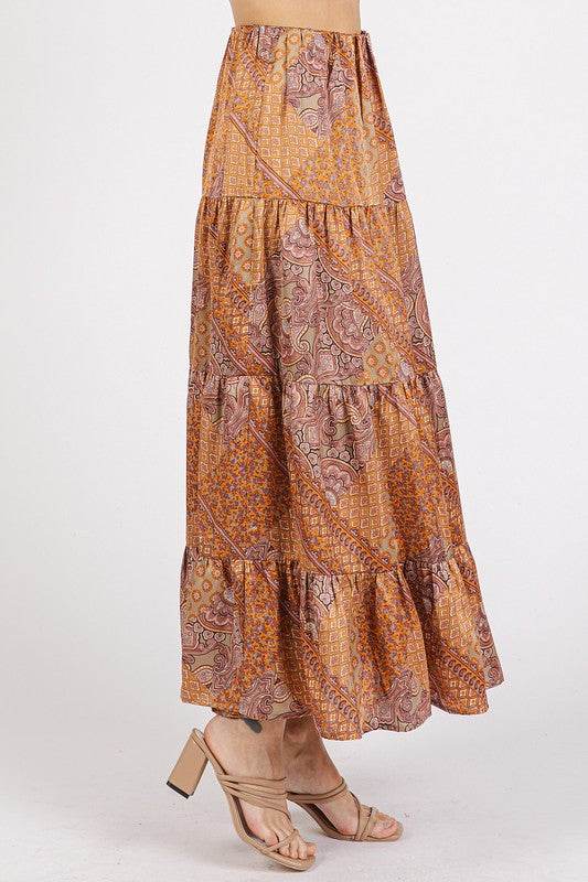 Mittoshop Paisley Patchwork Print Satin Maxi Skirt - Shop Style & More | Fresh Looks, Everyday Deals & Free Shipping