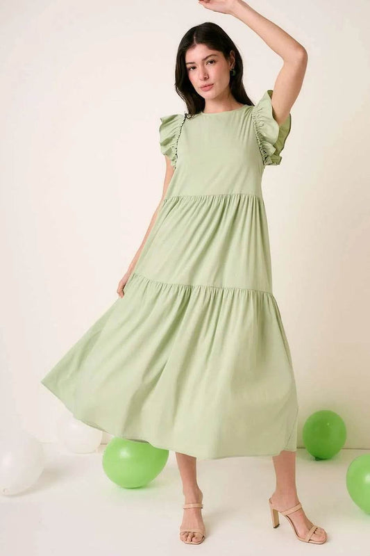 Mittoshop Ruffle Short Sleeve Tiered Maxi Dress - Shop Style & More | Fresh Looks, Everyday Deals & Free Shipping