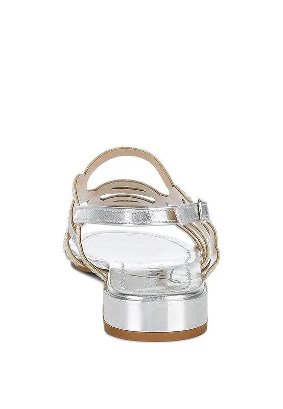 Jisters Cut Out Detail Rhinestone Flat Sandals - Shop Style & More | Fresh Looks, Everyday Deals & Free Shipping